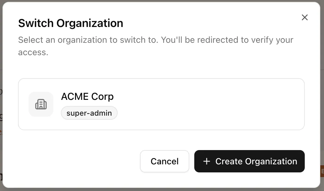 The Moneyball organization switcher with a Create Organization option.